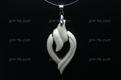 28x58mm Buffalo Bone Dangling Designer Bead Pendant [z5090]