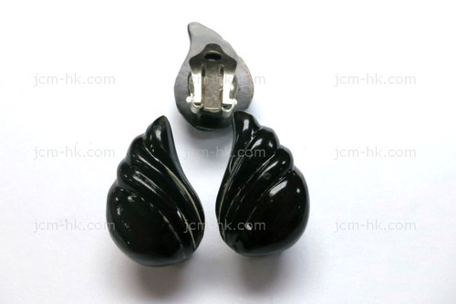 15x25mm Buffalo Horn Carved Earring [z5117]