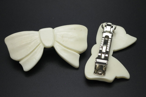 30x58mm Buffalo Bone Beads Hair Clip [z5370]