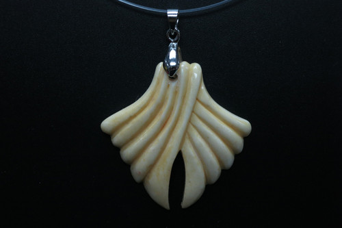 48x48mm Buffalo Bone Carved Designer Bead Pendant [z5393]