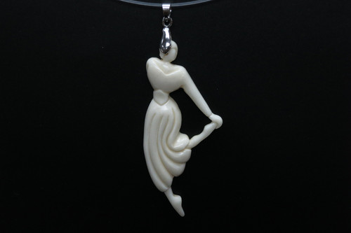 30x65mm Buffalo Bone Beauty Designer Bead Pendant [z5690]