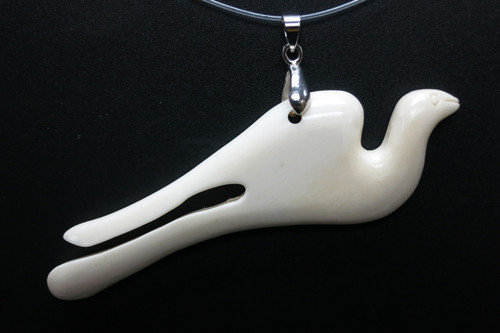 80x25mm Buffalo Bone Bird Designer Bead Pendant [z5517]