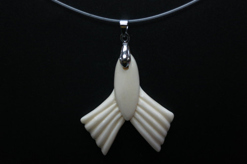 36x40mm Buffalo Bone Designer Bead Pendant [z5549]