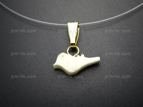 15x6mm Buffalo Bone Bird Designer Bead Pendant [z5567]