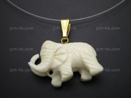 26x18mm Buffalo Bone Designer Bead Pendant [z5579]