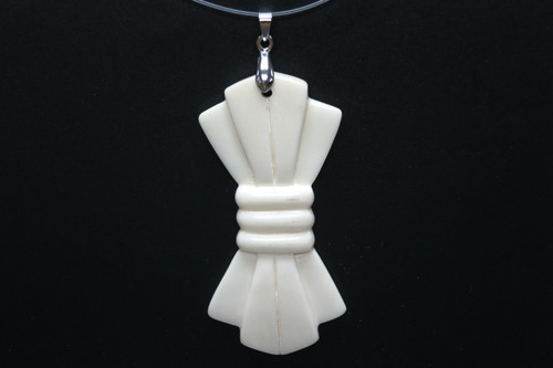 32x65mm Buffalo Bone Bow Tie Designer Bead Pendant [z5589]