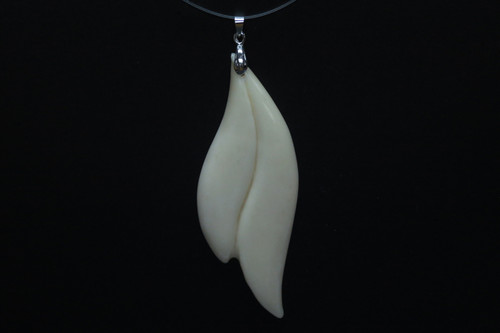 36x86mm Buffalo Bone Designer Bead Pendant [z5590]