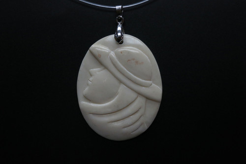 40x48mm Buffalo Bone Beauty Designer Bead Pendant [z5609]