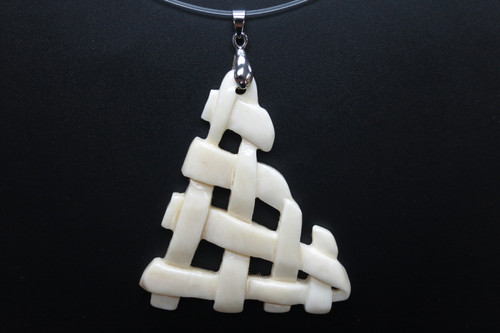 50x58mm Buffalo Bone Designer Bead Pendant [z5661]