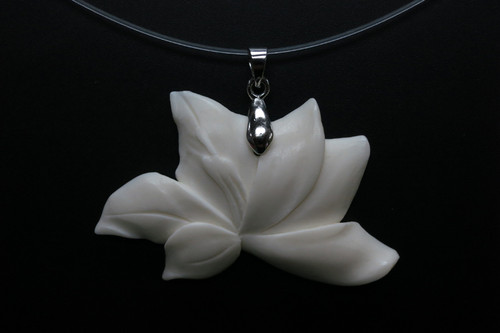 50x30mm Buffalo Bone flower Designer Bead Pendant [z5668]