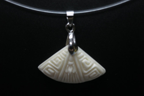 28x18mm Buffalo Bone Designer Bead Pendant [z5671]