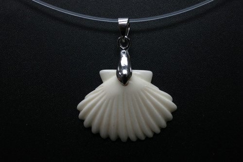 26x20mm Buffalo Bone Shell Designer Bead Pendant [z5683]