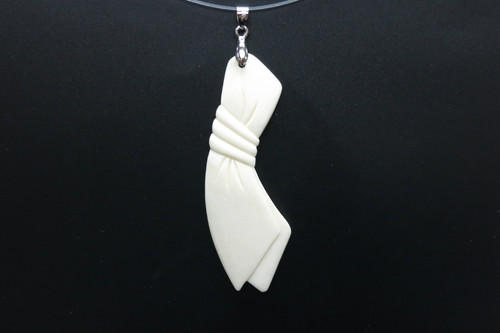 20x80mm Buffalo Bone Designer Bead Pendant [z5687]