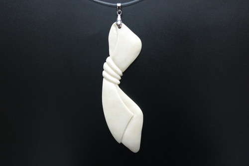 30x110mm Buffalo Bone Designer Bead Pendant [z5730]