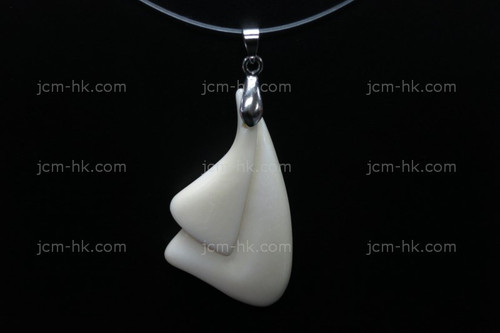 28x42mm Buffalo Bone Carved Designer Bead Pendant [z7038]