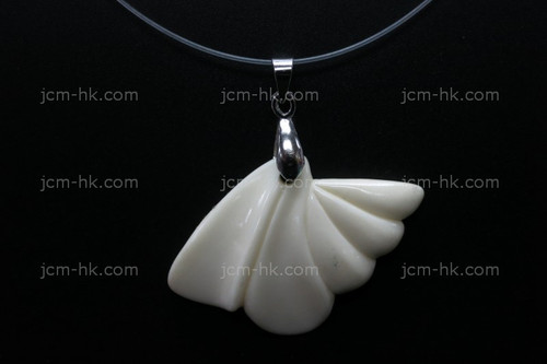 38x28mm Buffalo Bone Carved Designer Bead Pendant [z7044]