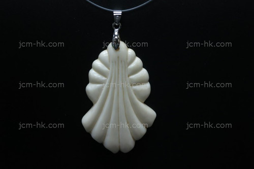 38x58mm Buffalo Bone Carved Designer Bead Pendant [z7151]