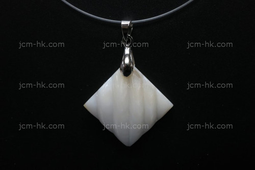 28x28mm Mother of Pearl Designer Bead Pendant [z7293]