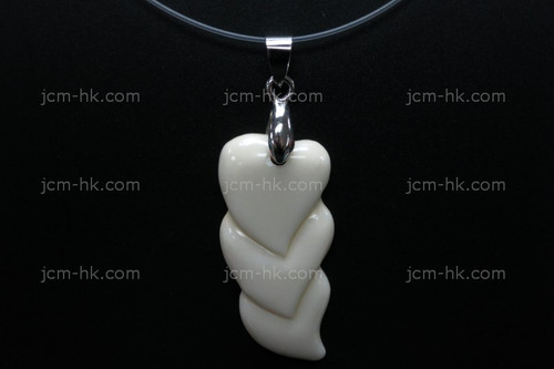 18x30mm Buffalo Bone heart Designer Bead Pendant [z7415]