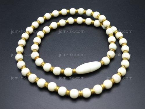 6mm Buffalo Bone Necklace 18" [z8480]