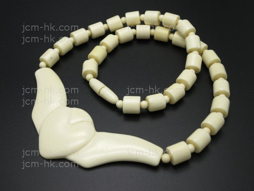 85x30mm Buffalo Bone Necklace 18" [z7844]