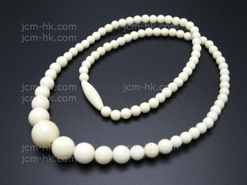 4-10mm Buffalo Bone Necklace 16" [z7856]