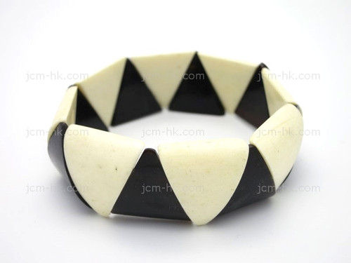 25mm Buffalo Bone & Buffalo Horn Elastic Bracelet [z8124]