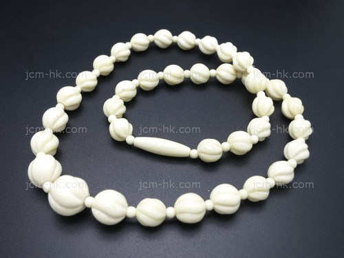 8-12mm Buffalo Bone Necklace 17" [z8259]