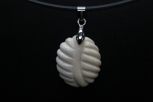 22x25mm Buffalo Bone Designer Bead Pendant [z8324]