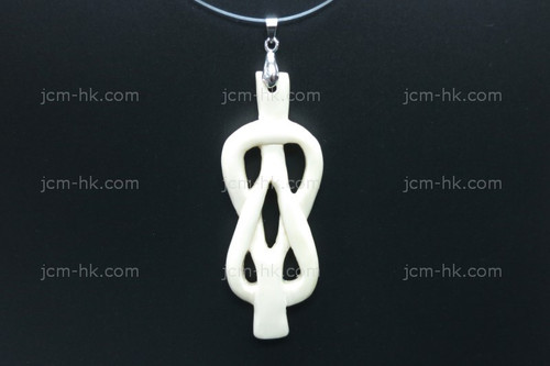 25x70mm Buffalo Bone Designer Bead Pendant [z8537]