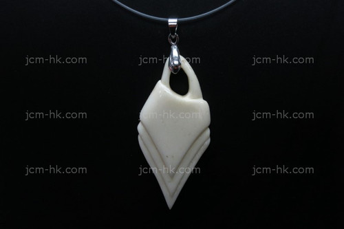 25x55mm Buffalo Bone Designer Bead Pendant [z8556]