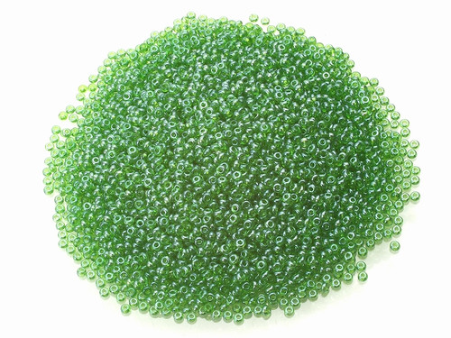 Seed Bead 2mm 11/o 1000pcs, Transparent Emerald [g7-2]