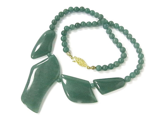 6mm Green Aventurine Beads Necklace 18" [e1128]