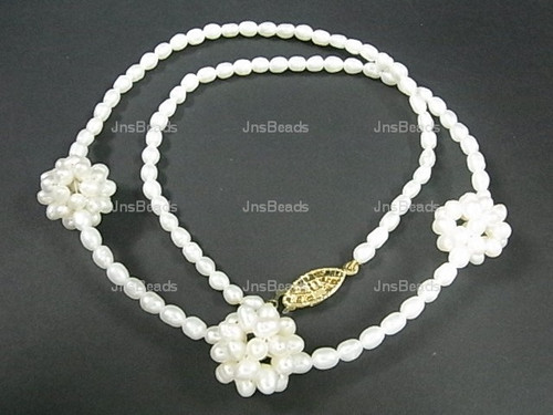 [keo] 4-5mm Freshwater Pearl Necklace 18" + Pearl Ball
