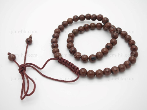 6mm Garnet Power Beads Necklace 14"~18" [e3184]