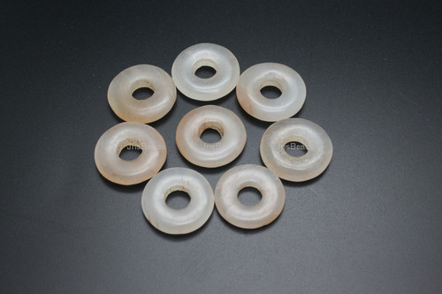 15mm Peach Quartz Donut 8pcs.