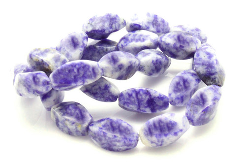 10x18mm Demin Lapis Twisted Beads 7" natural [s546]