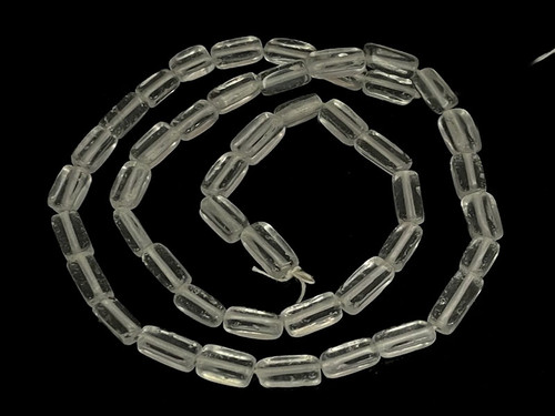 4x8mm Rock Crystal Tube Beads 15.5" natural [s549]