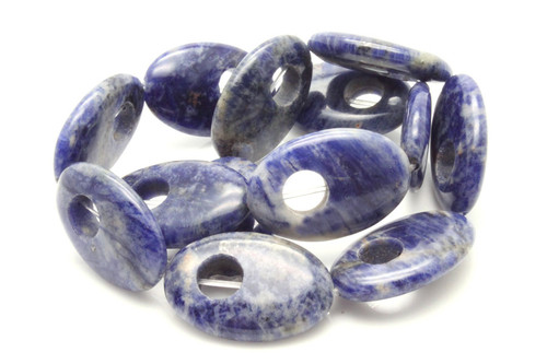 20x30mm Sodalite Ago-Ago Beads 15.5" 13pcs. [s555]