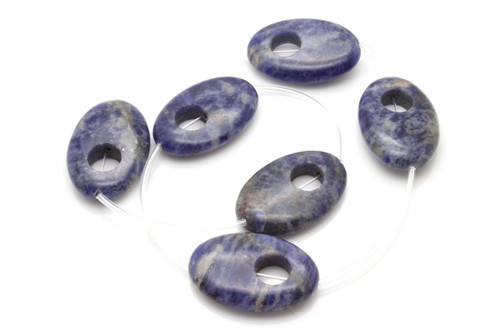 25x35mm Sodalite Ago-Ago Beads 15.5" 5pcs. [s558-5]