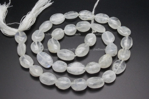 8x10mm Natural Moonstone Oval Beads 15"