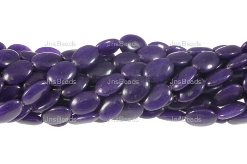 13x18mm Dyed Amethyst Puff Oval Beads 15.5"