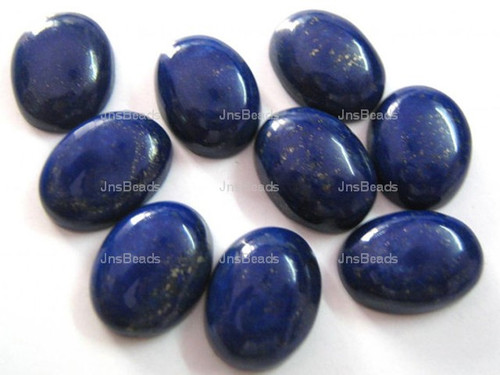 5x7mm A Grade Natural Lapis Lazuli Oval Cabochon 5pcs.