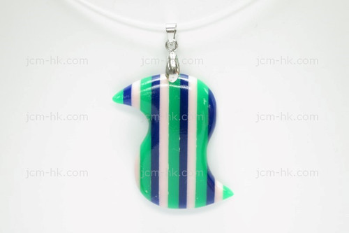 30X40mm Lucite Carved Designer Bead Pendant [z1166]