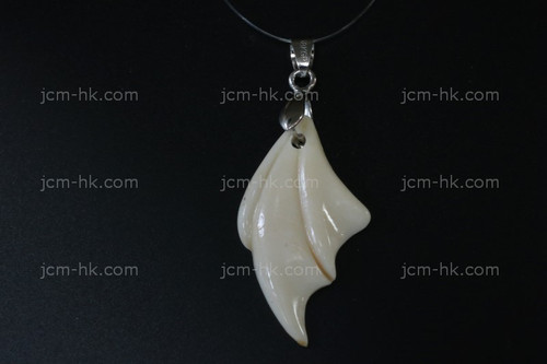 20X35mm Buffalo Bone Carved Designer Bead Pendant [z1233]