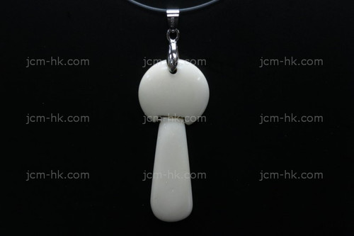 22X55mm Buffalo Bone Dangling Designer Bead Pendant [z1279]