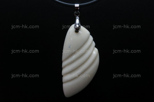 25X50mm Buffalo Bone Carved Designer Bead Pendant [z1305]