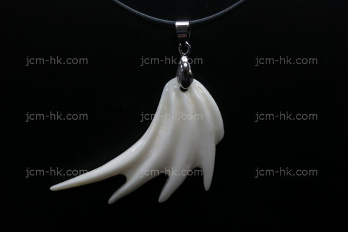 22X40mm Buffalo Bone Carved Designer Bead Pendant [z1331]