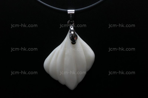 28X36mm Buffalo Bone Carved Designer Bead Pendant [z1374]