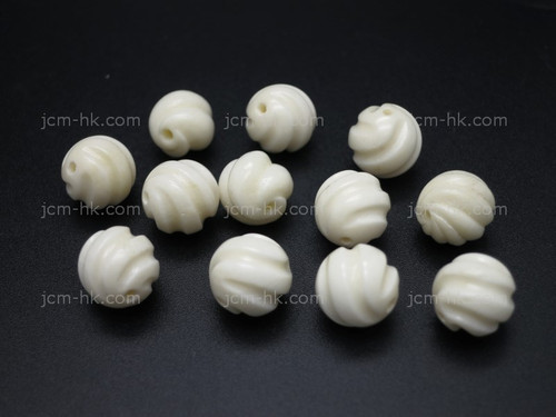 10mm Buffalo Bone Rope Round Beads 20pcs. [z2029]